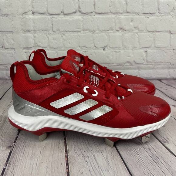 Adidas PureHustle Metal Red Softball Cleats Women's Size 7.5 (FV9039) - Picture 1 of 10